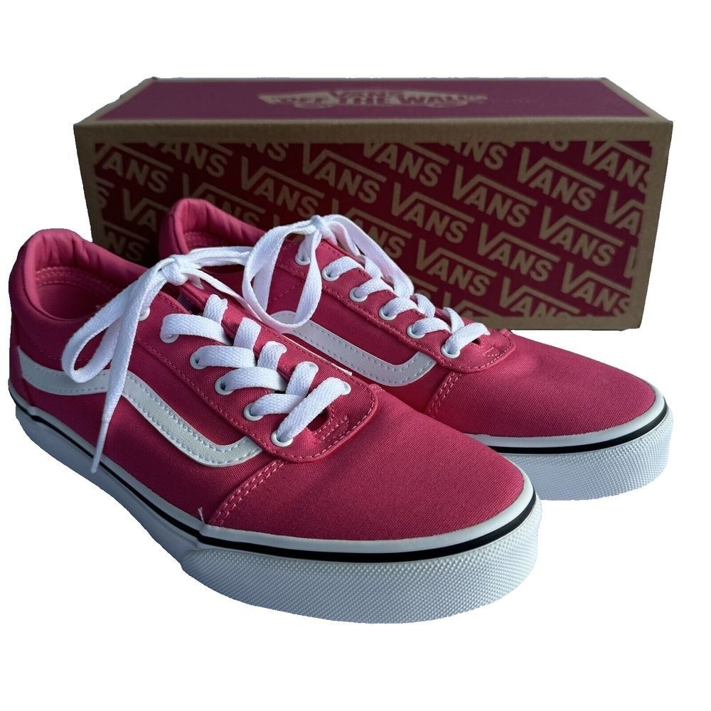 Vans Ward Canvas Sneaker Youth Girls 6 Honeysuckle Pink Low Top NEW